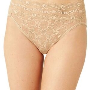 B.tempt'd Lace Kiss Hi-Leg Panty - color au natural( Nude), Size large